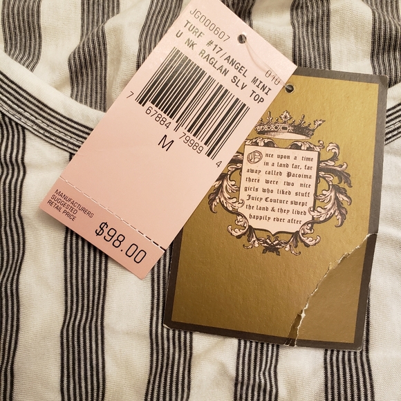 Woman's Juicy Couture striped top NWT - Picture 6 of 6